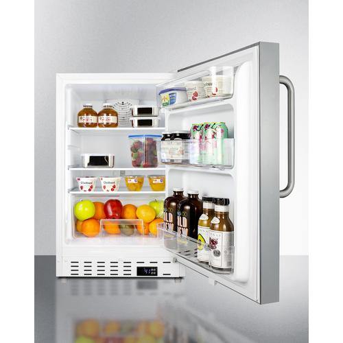 Summit - 20  3.53 cu. ft. Stainless Steel Built-in or Freestanding Compact Refrigerator - ADA Compliant | ALR46WSSTB Hot on Sale