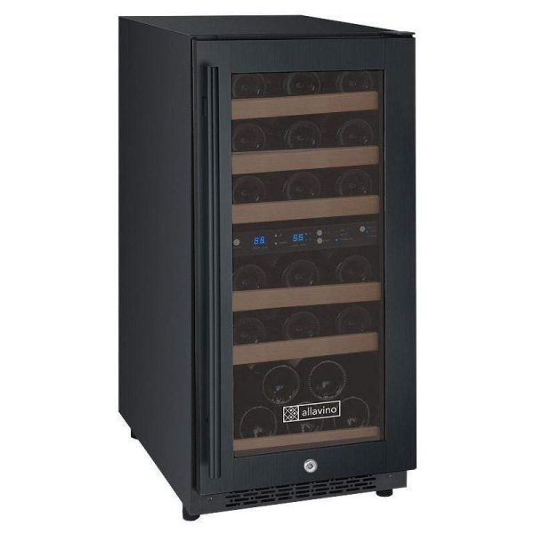 FlexCount Series 30 Bottle Dual-Zone Wine Refrigerator - Black For Discount