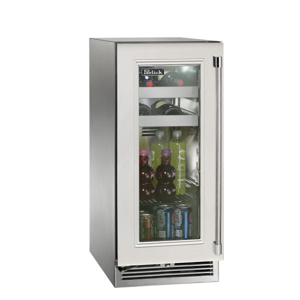 Perlick - 15  Signature Series Marine Grade Beverage Center with fully integrated panel-ready glass door, with lock - HP15BM Online Sale