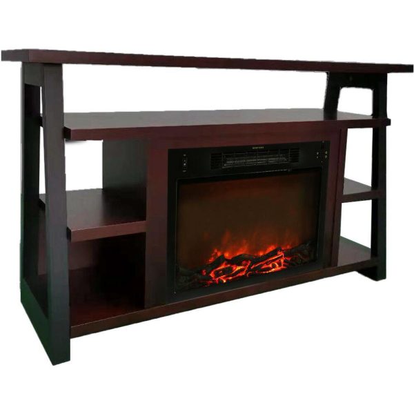 Cambridge 32-In. Sawyer Industrial Electric Fireplace Mantel with Realistic Log Display and Color Changing Flames Hot on Sale