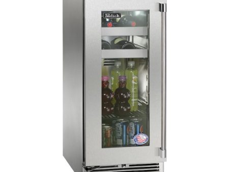 Perlick - 15  Signature Series Marine Grade Beverage Center with stainless steel glass door, with lock - HP15BM Online Sale