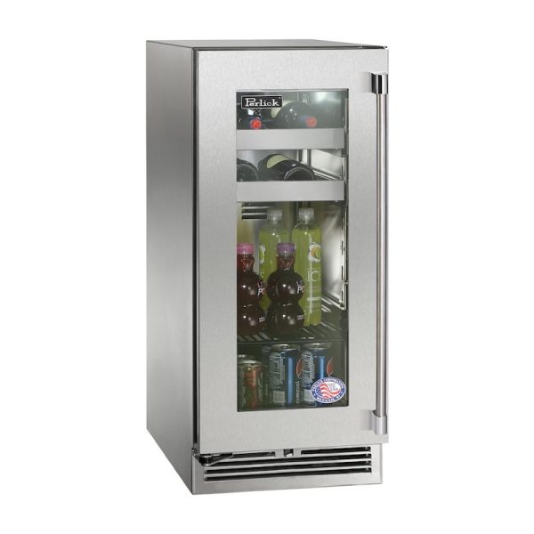 Perlick - 15  Signature Series Marine Grade Beverage Center with stainless steel glass door, with lock - HP15BM Online Sale