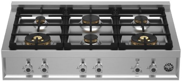 Bertazzoni | 36  Gas Rangetop 6 Brass Burners | PROF366RTBXT Fashion