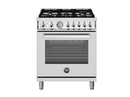 Bertazzoni - 30 inch Dual Fuel Range, 5 Burners, Electric Oven - PRO305DFMXV Hot on Sale