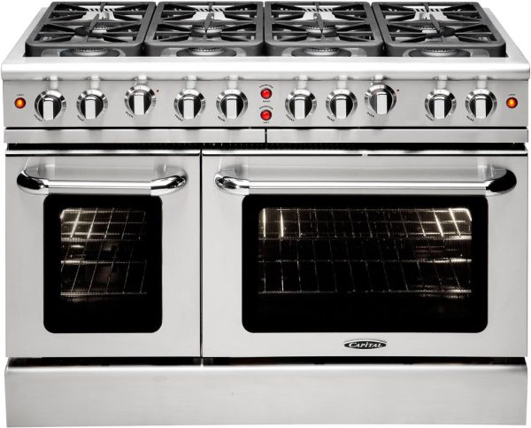 Capital Cooking - 48  Capital Precision Range - Manual Clean - 19K BTU - 8 Sealed Burners  - MCR488 Cheap