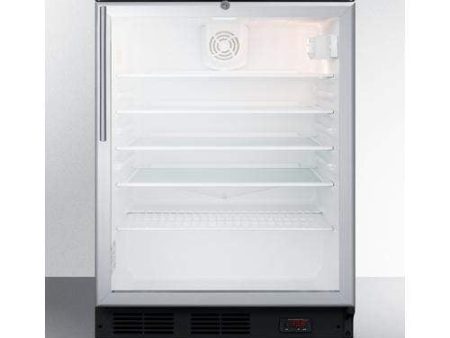 Summit - 24  Commercial Beverage Center with Double Pane Glass Door, Adjustable Glass Shelves, Factory Lock, Internal Fan, Automatic Defrost, 100% CFC Free | [SCR600BGLTB] on Sale