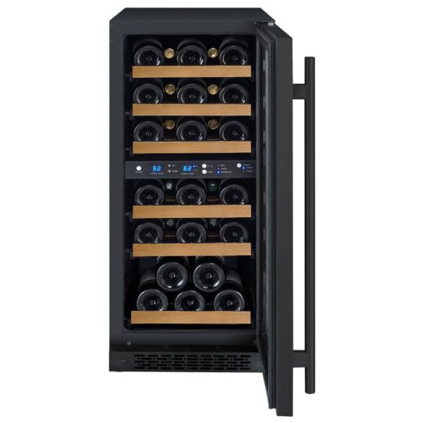 FlexCount Series 30 Bottle Dual-Zone Wine Refrigerator - Black For Discount