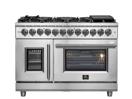 Forno - 48  Massimo Freestanding French Door Dual Fuel Range Online now