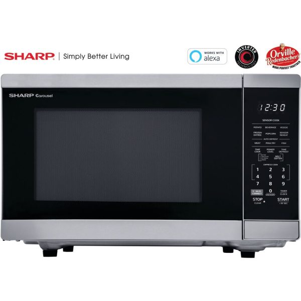 Sharp - 1.4 CF Smart Countertop Microwave Oven, Orville Redenbacher s CertifiedMicrowaves - SMC1469HS Online Hot Sale