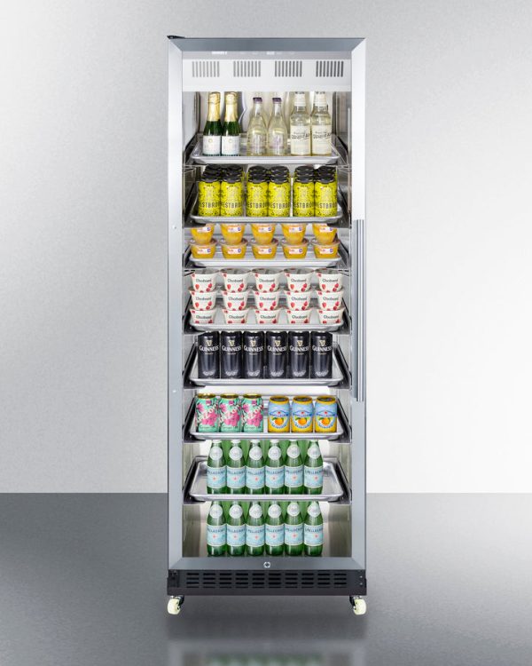 Summit - 24  Wide Mini Reach-In Beverage Center with Dolly | SCR1401LHRI Online Hot Sale