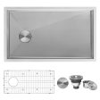 30-inch Slope Bottom Offset Drain Undermount Kitchen Sink Single Bowl Stainless Steel – RVH7480 Online now