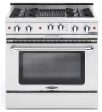 Capital Cooking - 36  Capital Culinarian Range - Self Clean - 25K BTU - 4 Open Burners + 12 BBQ, 1 8K BTU Small Pan Burner - CGSR362B2 For Sale