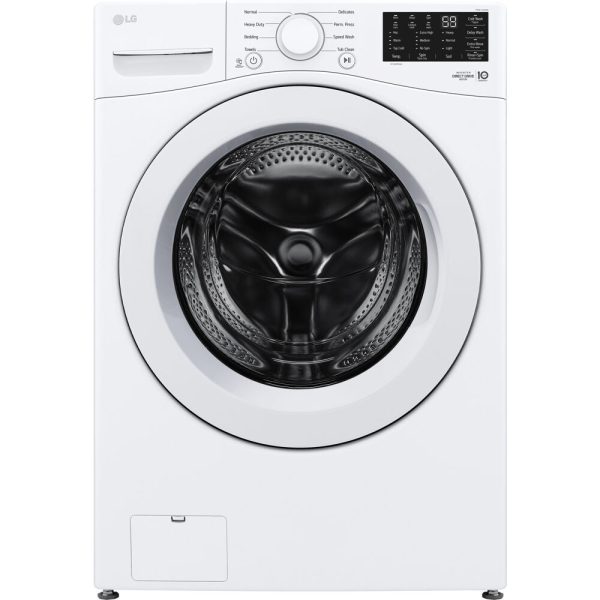 LG - 5.0 CF Ultra Large Capacity Front Load Washer with ColdWash, NFC Tag OnWash Machines - WM3470CW Fashion