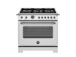 Bertazzoni - 36 inch All Gas Range, 6 Brass Burners and Cast Iron Griddle - HER366BCFGM Cheap