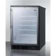 Summit - 24  Commercial Beverage Center with Double Pane Glass Door, Adjustable Glass Shelves, Factory Lock, Internal Fan, Automatic Defrost, 100% CFC Free | [SCR600BGLTB] on Sale