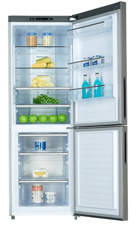 FORNO - 24-Inch Refrigerator 11.1 cu.ft Bottom Freezer in Stainless Steel with Side Grip Handle Hot on Sale