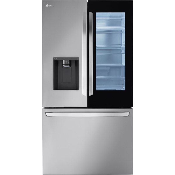 LG - 26 CF 3 Door French Door, InstaView Edge to Edge Only, Ice & Water Dispenser Refrigerators - LRFOC2606S Discount