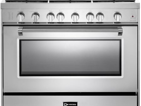 Verona - Prestige 36  Gas Single Oven Range - 5 Burners - Stainless Steel, Matte Black, White For Sale