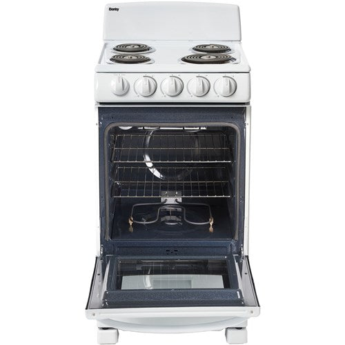 Danby - 20  Electric Range, Coil Elements,Push & Turn Safety Knobs,Manual CleanRanges - DER202W For Sale