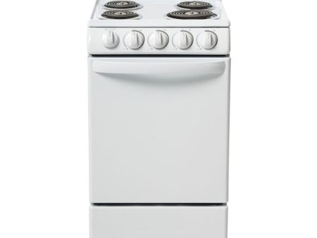 Danby - 20  Electric Range, Coil Elements,Push & Turn Safety Knobs,Manual CleanRanges - DER202W For Sale