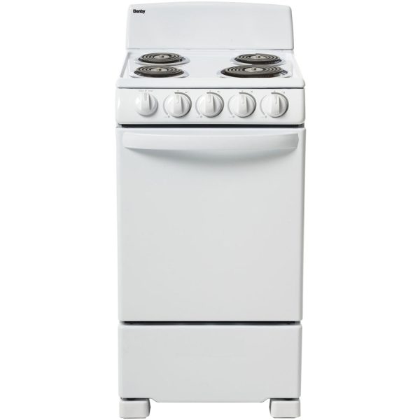 Danby - 20  Electric Range, Coil Elements,Push & Turn Safety Knobs,Manual CleanRanges - DER202W For Sale