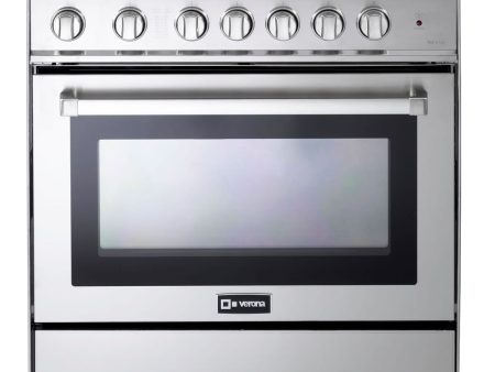 Verona - 30  Gas Range - 4 Burners - Stainless Steel, White, Matte Black Supply